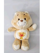 VTG CARE BEARS 1985 Plush Stuffed Animal PEACH COLOR CHAMP BEAR Trophy 13&quot; - $26.68