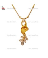 18Kt Yellow Gold White Zirconia Cz Pendant Necklace Pendant Without-
sho... - £420.36 GBP