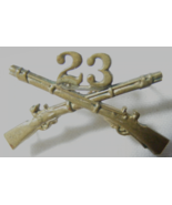 WW2 infantry officers collar pin 23rd regiment - $49.49