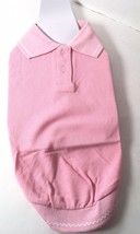 NEW Pink Sleeveless Polo Dog Shirt Collar Flower Buttons Dog Clothing XS S M L - £4.91 GBP