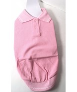 NEW Pink Sleeveless Polo Dog Shirt Collar Flower Buttons Dog Clothing XS... - £6.12 GBP