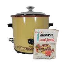 Vintage Retro Rival Crock Pot Mustard Yellow 3100/2 Slow Electric Cooker 3.5Qt - £31.64 GBP
