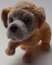 Flocked Tan Puppy In My Pocket With Blue Eyes - $5.46 CAD