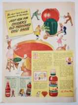 1944 Snider&#39;s Old Fashioned Chili Sauce Vintage WW2 Print Ad - £10.19 GBP