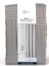 1 Count Mainstays Basket Weave Fabric Shower Curtain Henderson Gray - $20.99