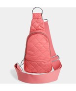 Rhea Nylon Puffer Crossbody Sling Bag Salmon Pink - $1,030.65 MXN