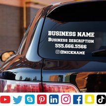 Design Your Own Custom Vinyl Business Lettering Decals for Trucks with Contact P - £78.95 GBP