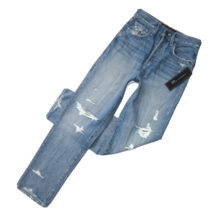 NWT Veronica Beard Blake Classic Straight in Clearwater Destroyed Jeans 25 / 0 - £71.47 GBP