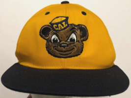 California Golden Bear Logo NCAA Sewn Yellow Black Pac-12 Cap Hat One Size - £5.65 GBP