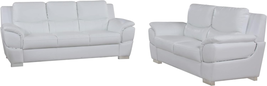 Binion Leather Match Upholstered Modern Living Room Loveseat, Sofa, White - £2,382.83 GBP