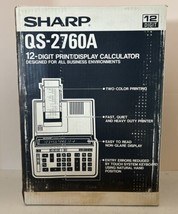 Vintage Sharp QS-2760A 12-Digit Print Calculator New In Box - £148.68 GBP