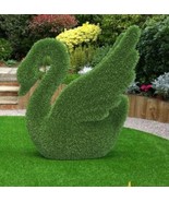 Outdoor Animal Swan Topiary Green Figures 65&quot; covered in Artificial Gras... - $4,360.00