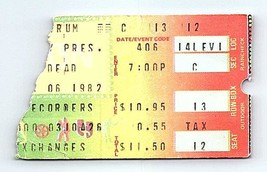 Grateful Morti Concerto Ticket Stub Aprile 6 1982 Philadelphia Pennsylvania - $58.97