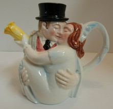 Dept 56 Bride &amp; Groom TEA-TIME TEAPOT, No. 8, 1988 Vintage Tea Pot - £23.32 GBP
