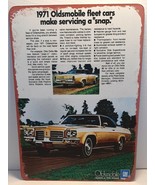 1971 OLDSMOBILE DELTA 88 Advertisement Tin Sign 10&quot; X 14&quot; Mint Auto Repr... - $24.95