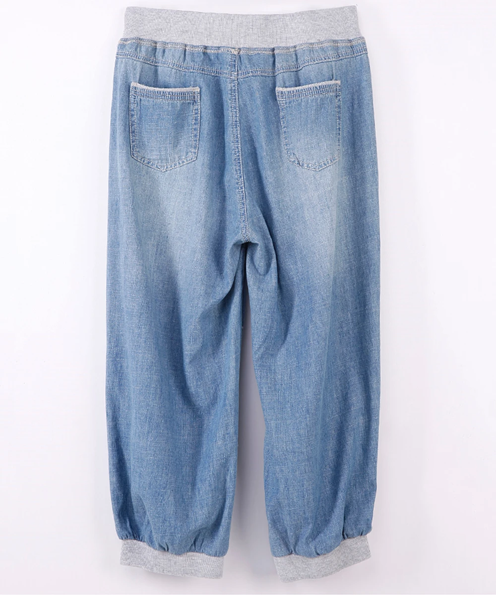 Summer Women Jeans  High Waist Plus Size  Denim Capris Female  Loose Harem Pants - £149.27 GBP