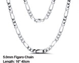 An 925 sterling silver 5 0mm diamond cut figaro chain necklace sterling silver men thumb155 crop
