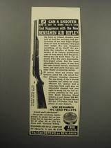 1970 Benjamin Air Rifle Ad - Can a shooter who is out to score Bull&#39;s Eyes - £14.73 GBP