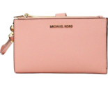 Michael Kors Jet Set Double-Zip Wristlet Primrose Pink Leather 35F8GTVW0... - £38.71 GBP