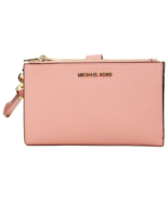 Michael Kors Jet Set Double-Zip Wristlet Primrose Pink Leather 35F8GTVW0... - £38.93 GBP