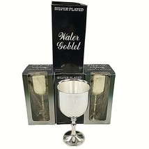 Vintage Silver Plated Water Wine Goblet 6.5&quot; Set of 4 NOS - £17.51 GBP