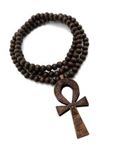 Shiny Jewelers Usa Mens Wood Ankh Cross Hip Hop Egyptian - £52.82 GBP