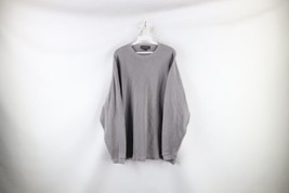 Vtg 90s Banana Republic Mens Large Faded Heavyweight Ribbed Knit T-Shirt Gray - £39.52 GBP