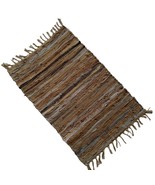 Premium Leather Fireplace Hearth Rug - Durable &amp; Fireproof Floor Mat Lea... - €120,16 EUR