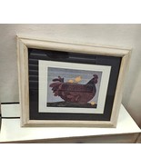 Warren Kimble American Folk Art Brown Hen with Chicks 1994 Barnyard Coll... - $1,953.82 MXN