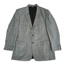 JOS A BANK Traveler Men's Sport Coat Blazer Two Button Gray 100% Wool 46L - $36.33