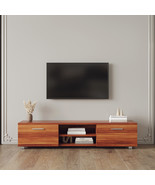 TV Stand for 70 Inch TV with 2 Storage Cabinet and Open Shelves for Livi... - £179.17 GBP
