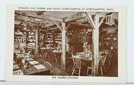 Northampton Mass. Wiggins Old Tavern And Hotel The Tavern Kitchen Postcard J12 - £3.87 GBP
