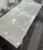 Elegant Selenite Stone Countertop Dining Table Sun Burst Pattern Handmade Decors - £363.23 GBP+