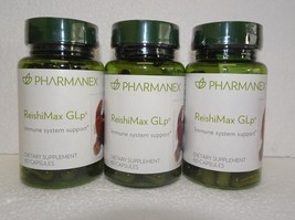 Three Pack: Nu Skin Nuskin Pharmanex ReishiMax GLP 60 Capsules SEALED x3 - £228.85 GBP