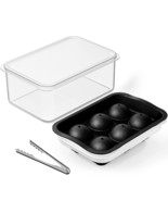 Ice Cube Tray With Lid And Bin, 2.2&quot; Whiskey Ice Ball Maker, Round Ice C... - £28.21 GBP