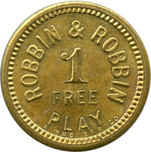 Ocean Park, California CA Robbin &amp; Robbin 1 Free Play Larsco Trade Token - $11.97