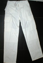 New NWT P.A.R.O.S.H. Mens S White Cotton Cargo Pants Tall Parosh Designe... - £233.98 GBP