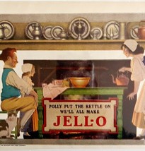 Jell-O Advertisement Lithograph 1923 Gelatin Dessert Art Polly Kettle LG... - $34.99