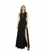 BCBG MAXAZRIA Black Valentine Metallic Burnout Stretch Crepe Gown 4 - $174.29 CAD