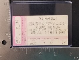 RICHARD THOMPSON - VINTAGE JULY 17, 1991 CONCERT TICKET STUB - $10.00
