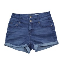 Aeropostale Shorts Womens 10 Blue Cut Off High Waisted Button Zip Stretc... - $18.69