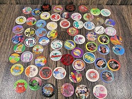 Lot of 67 Vintage Assorted 1990&#39;s POGS Milkcaps Slammers Star Trek Emmit... - £14.72 GBP
