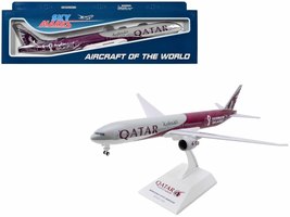 Boeing 777-300 Commercial Aircraft with Landing Gear &quot;Qatar Airways - FIFA World - £77.48 GBP