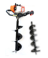 2.3 HP 52cc One Man Gas Post Hole Digger Earth Driller w/2 auger Bits 10... - $397.66 CAD