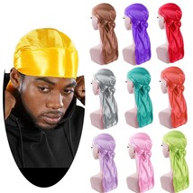 Unisex Silky Durags Bandanas Turban Hat Wigs Doo Men Satin Durag Biker Headwear  - £2.33 GBP
