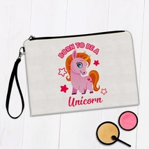 Born to Be a Unicorn : Gift Makeup Bag Cute Horse Kids Children Star Purple - £9.44 GBP
