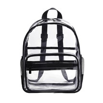 Women&#39;s Backpack Transparent Waterproof PVC Bag Female Fashion College Students  - £31.68 GBP