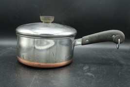 Vintage Pre-1968 Revere Ware 1801 2 Qt. Pot with Copper Bottom &amp; Lid - £15.86 GBP