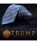 Donald J. Trump Men’s Tie Blue Striped Width 3” Length 60” - $1,859.57 MXN