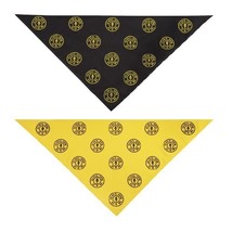 Bandanas for DOGS Golds Gym Logo 22&quot; Black or Yellow Bandana Scarf - CLOSEOUT - £5.97 GBP